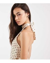 Vero Moda - Halter Neck Polka Dot Mini Dress - Lyst