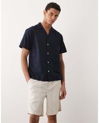 JJ Rebel - Drawstring Linen Mix Shorts - Lyst