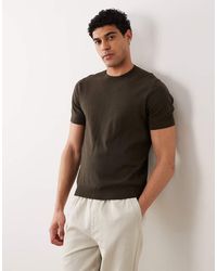 Mango - 100% Cotton Fine Knit Ribbed T-shirt - Lyst
