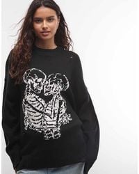 The Ragged Priest - Everlasting Knit Jumper With Skeleton Graphic - Lyst