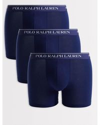Polo Ralph Lauren - 3 Pack Of Stretch Cotton Boxer Briefs - Lyst
