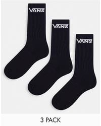 Vans - Classic - confezione da 3 paia di calzini neri - Lyst
