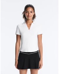 Oysho - Comfortlux Short Sleeve Piping Polo Shirt - Lyst