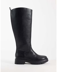 London Rebel - Clove Chunky Knee Boots - Lyst