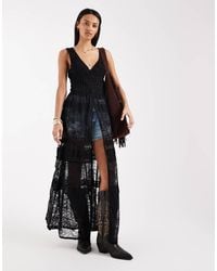 Free People - Boho Sweet Saloon Maxi Lace Top - Lyst