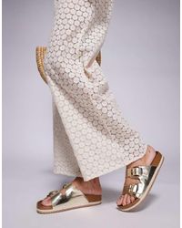 South Beach - Double Buckle Espadrille Sandals - Lyst