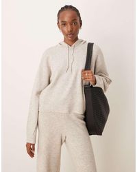 Jdy - Slouchy Knitted Hoodie Co-ord - Lyst