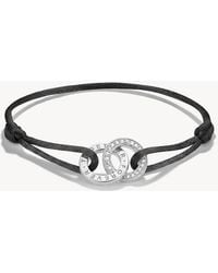 Thomas Sabo - Textile Bracelet Together Black With White Zirconia - Lyst