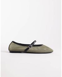 ASOS - Libra Mesh Mary Jane Ballets - Lyst