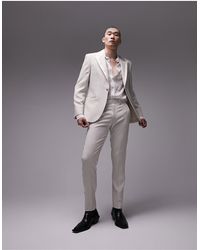 TOPMAN - Slim Tux With Side Stripe Suit Trouser - Lyst