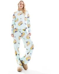 ASOS - Asos Design Maternity Pancakes Long Sleeve Top & Trouser Pyjama Set - Lyst
