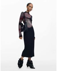 Desigual - Maxi Dress Waves - Lyst