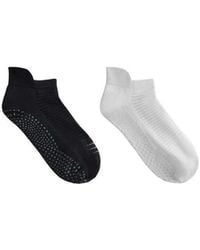 Oysho - 2 Pairs Of Polyamide Blend Yoga And Pilates Sneaker Socks - Lyst