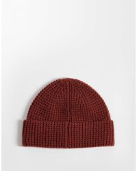 ASOS - Mini-beanie aus waffelstrick - Lyst