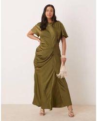ASOS - Asos design curve – maxikleid aus satin - Lyst
