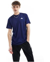 adidas Originals - Adidas training - essentials - t-shirt - bleu marine - Lyst