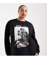 ASOS - Asos Design Curve Long Sleeve T-shirt With Bloom Graphic - Lyst