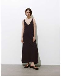 Pull&Bear - Robe mi-longue à bretelles - Lyst