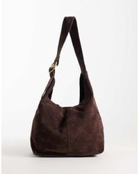 Barneys Originals - Real Suede Shoulder Bag - Lyst