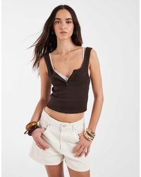 ASOS - High Waist Denim Shorts - Lyst