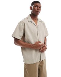 Jack & Jones - Camicia Stile Resort Color Cuoio A Maniche Corte - Lyst