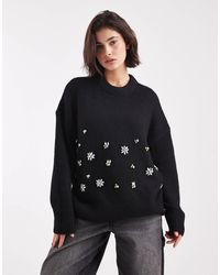 ASOS - Pull oversize orné - Lyst