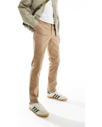 Paul Smith - Tapered Chino Trousers With Patch Logo - Lyst