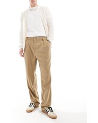 Jack & Jones - Nette Broek Met Wijde Pasvorm En Geplooide Voorkant - Lyst