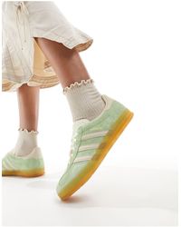 adidas Originals - Gazelle indoor - sneakers lime e crema - Lyst