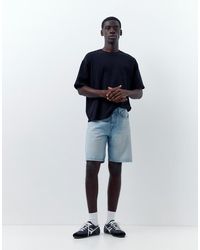 Pull&Bear - Standaard Denim Bermuda Shorts - Lyst