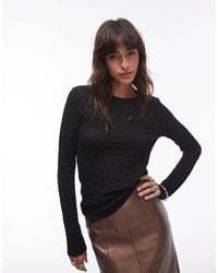 & Other Stories - Smocked Jersey Fitted Top With Long Sleeves - Lyst