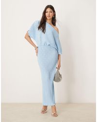 Never Fully Dressed - Tilly Off Shoulder Plisse Midaxi Dress - Lyst