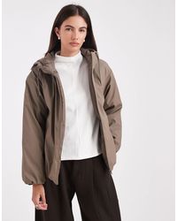 ASOS - Rubberised Hooded Rainwear Bomber Jacket - Lyst