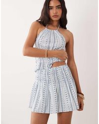 Mango - Teen Shir Waist Mini Skirt Co-ord - Lyst