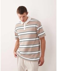 ASOS - Super Heavyweight Oversized Rugby Polo With Text Graphic - Lyst