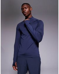 4505 - Slim Fit 1/4 Zip Base Layer Long Sleeve Running Top - Lyst
