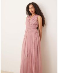 ANAYA - Sleeveless V Neck Bridesmaid Maxi Dress - Lyst