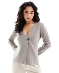 ONLY - Structured V-neck Cardigan - Lyst