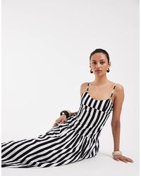 ASOS - Drop Waist Sundress With Circle Skirt In - Lyst