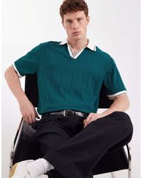 ASOS - Relaxed Polo Shirt With Contrast Collar - Lyst