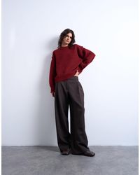 TOPSHOP - Knitted Wool Blend Fluffy Exposed Seam Easy Jumper - Lyst