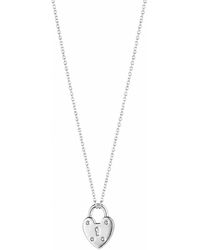 Lauren Ralph Lauren Jewellery - Lauren By Ralph Lauren Jewellery Sterling Heart Lock Pendant - Lyst