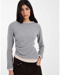 ASOS - Supersoft Double Layer Hitched Side Top - Lyst