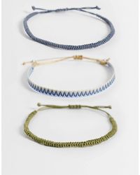 ASOS - – 4er-pack armbänder mit geflochtenem und gewebtem kordel-design - Lyst