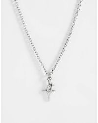 ASOS - Collier en acier inoxydable étanche avec pendentif double étoile - Lyst