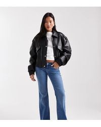 Only Petite - Lola Super Low Waist Flared Jeans - Lyst