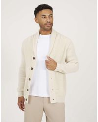 Brave Soul - Shawl Collar Chunky Knit Cardigan - Lyst