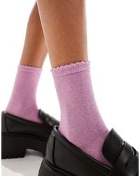 Pieces - Glitter Socks - Lyst