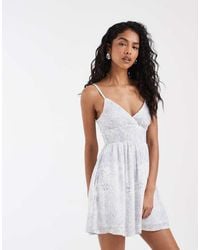 Hollister - V-neck Strappy Mini Dress - Lyst
