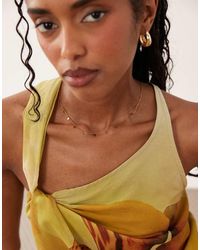 ASOS - Waterproof Stainless Steel Necklace With Mini Disc Charms - Lyst